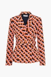 Halima Belted Printed Silk Crepe De Chine Blazer at The Outnet